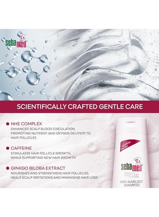 Sebamed Anti Hairloss Shampoo 200 ml|pH 5.5|Reduces Hairloss|Caffeine & Gingko Biloba| Hairfall| men & women |phthalates SLS and parabens free l Soap free l Toxin free l Clinically proven l - Image 4